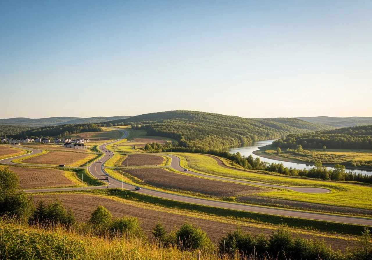 Watercolor illustration of Elmsdale, Nova Scotia