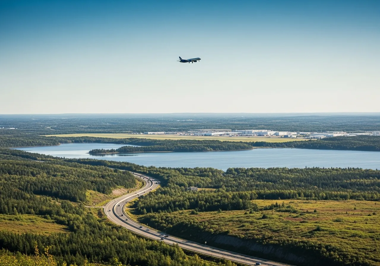Watercolor illustration of Enfield, Nova Scotia