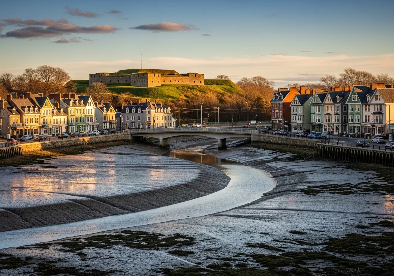 Watercolor illustration of Windsor, Nova Scotia